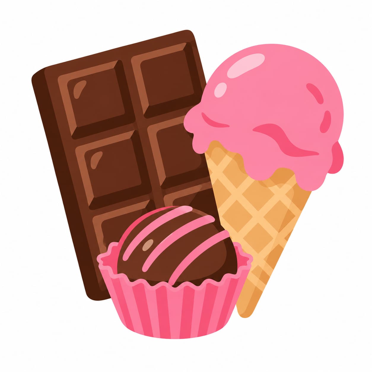 DOCES, CHOCOLATES E SORVETES